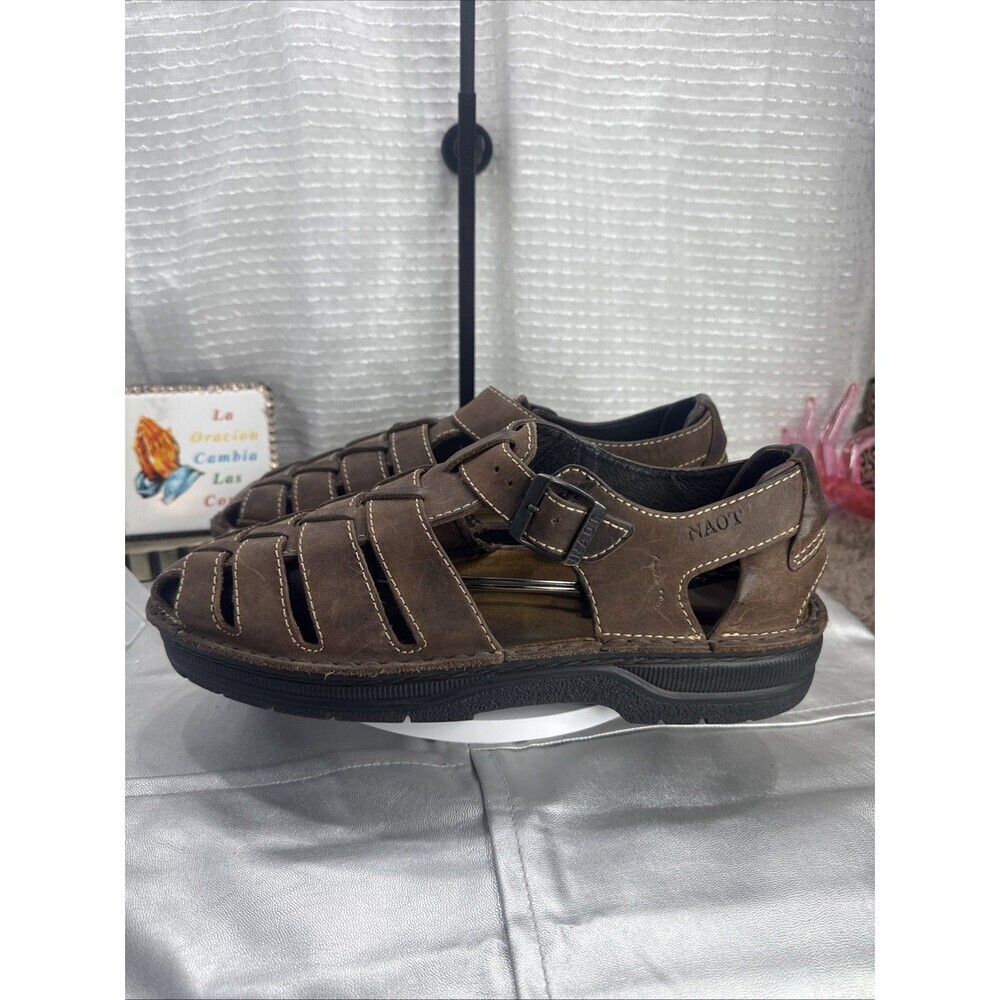 (F2) Naot Julius Fisherman Sandals Crazy Horse Leather US Size 12 EU Size 45